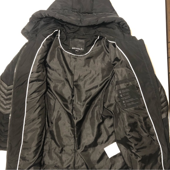 Novelti Long Puffer Coat Womens size Medium Black - Picture 7 of 14